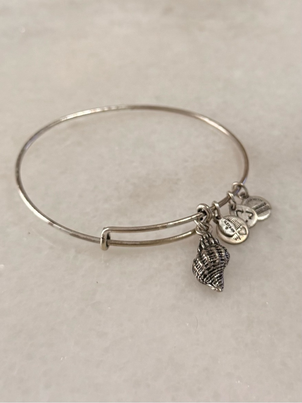 Alex and Ani Silver Conch Shell Bracelet